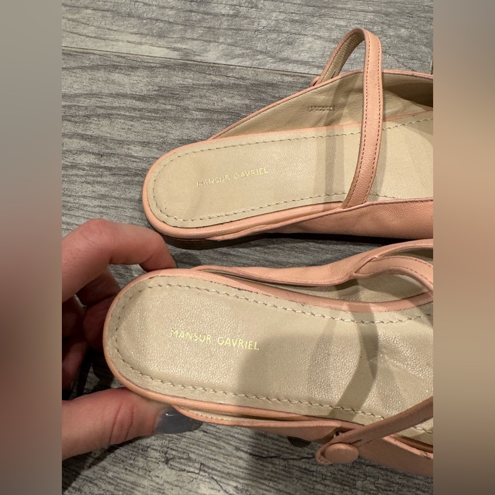 Mansur Gavriel pink square toe Mary Jane mules - Picture 5 of 8